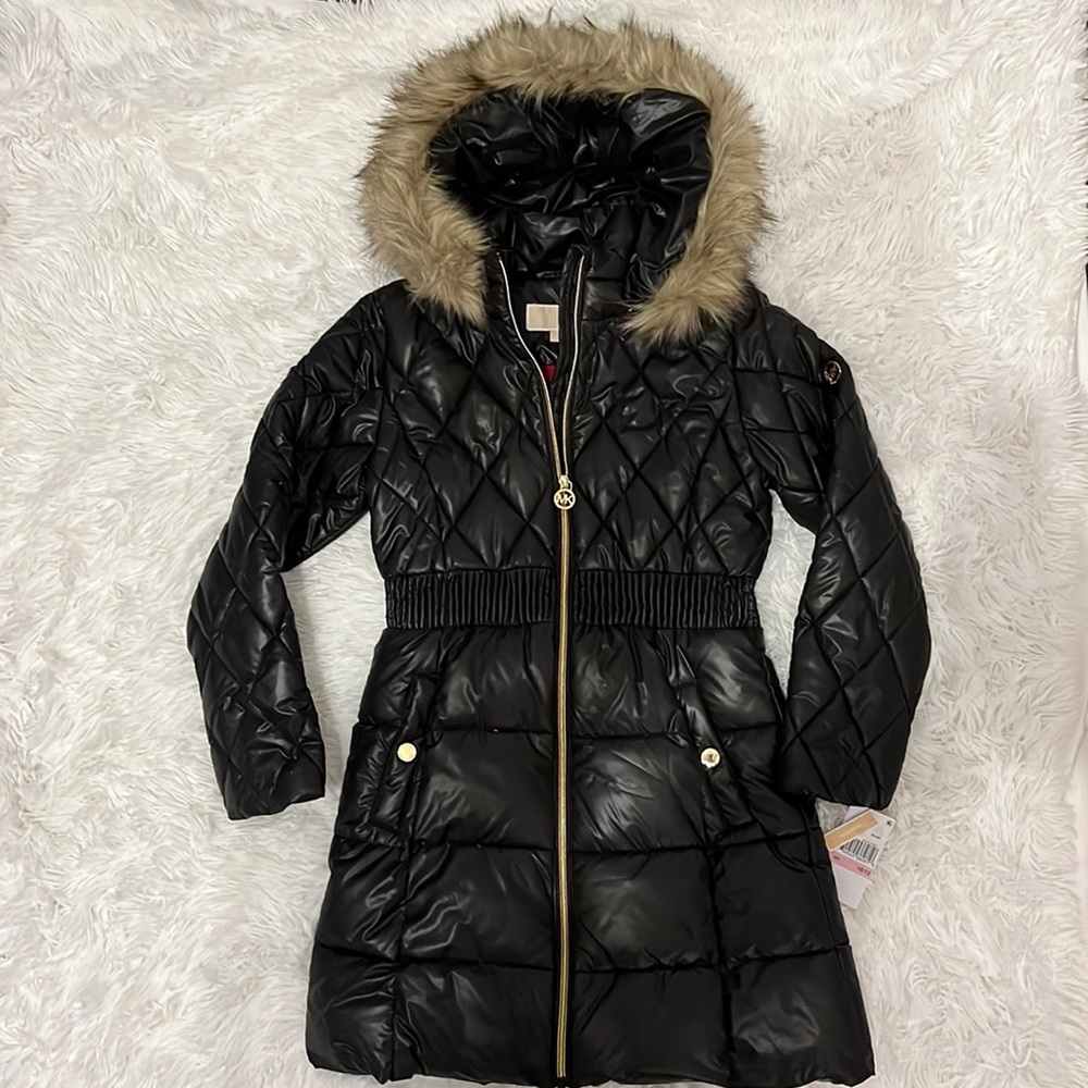 NWT MICHAEL KORS PUFFER COAT FAUX FUR